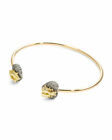 NWT  GUCCI Made In Italy 18k Gold And Diamond Bee Bangle Bracelet 6.5' $5150