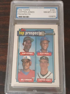 1992 Topps Chipper Jones Top Prospects PGS 8.5 NM-Mint #551 RC Rookie - Picture 1 of 2