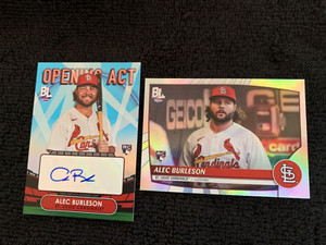 2023 Topps Big League Opening Act AUTO Alec Burleson RC W/ Rookie Foil St. Louis