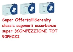 90 pannoloni Serenity Sagomati CLASSIC traspiranti super 3 confezioni da 30pz - Foto 1 di 4