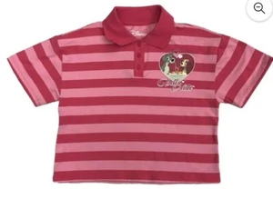 Disney Mädchen rosa gestreift kurz geschnitten Lady & the Tramp Poloshirt S (6/7) NEU - Bild 1 von 7