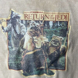 Vintage 1983 Star Wars Return of the Jedi Ewoks Säugling Kleinkind T-Shirt hellbraun 50/50 - Bild 1 von 9