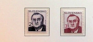 SLOVAKIA Sc 159-59A NH ISSUE OF 1993 - PRESIDENT - Picture 1 of 1