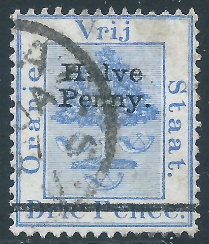 Orange River Colony, Sc #42, 1/2d on 3d, Used Cover