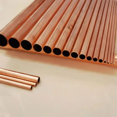 3-10Pcs Copper Tube OD 2-8.5mm Length 300mm Round Copper straight pipe - Photo 1/4
