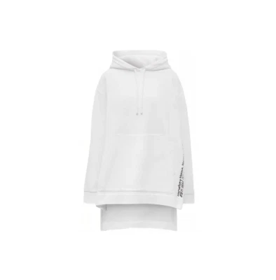 Sudaderas con capucha de algodón con estampado de monograma Burberry blancas para mujer Foto 1 de 4