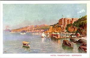 SORRENTO ITALY HOTEL TRAMONTANO OLD RICHTER ARTISTIC POSTCARD - Bild 1 von 2