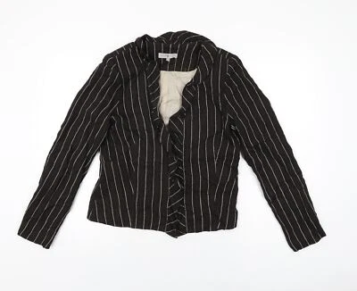 Rosie's L.F.Coll Womens Brown Striped Jacket Size 12 Hook & Eye - Image 1 of 4