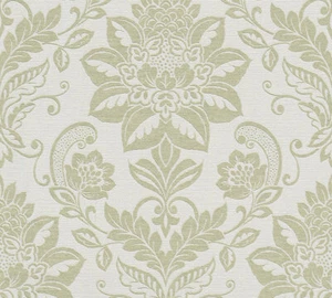 A.S. Création Tapete Vlies 2934-35 Creme Grün  Barock Shabby Style Vliestapete - Bild 1 von 3