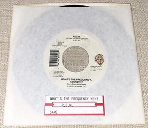 R.E.M. What's The Frequency Kenneth-Same 7" Jukebox Record w/Title Strip 45 RPM - Picture 1 of 3