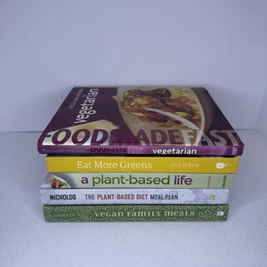100% Vegetarian And Vegan Cookbook Lot Of 5 - Picture 1 of 6