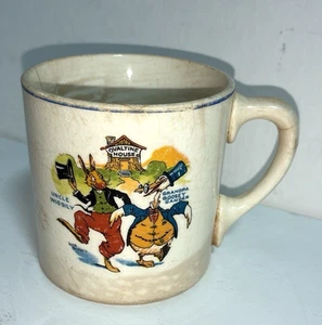 Antique Mug Uncle Wiggily Child's Mug Sebring Pottery 1924 Ovaltine - Picture 1 of 16