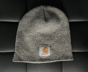 CARHARTT Beanie Winter Hat Skull Cap Heather Gray Mens Womens Knit 100% Acrylic - Picture 1 of 10