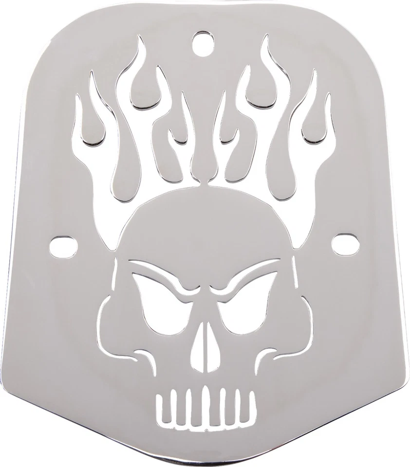Respaldo Cobra Inserto Calavera Cromo Se Adapta a Barras Sissy Estándar #3 02-5052 Foto 1 de 2