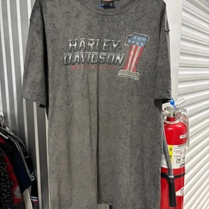 Cravatta grigia Harley Davidson maglietta usata buone condizioni taglia large uomo - Foto 1 di 6