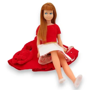 Skipper Puppe roter Tizian gebogenes Bein #1030 Seide ausgefallen #1902 Kleid Mantel #1906 Mattel - Bild 1 von 18
