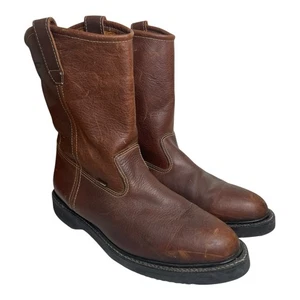 Wolverine Men’s Sz 11 M Brown Leather Soft Toe Work Boots 04322 Oil Resistant - Picture 1 of 7