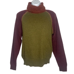 Vintage 80er Jeanne Pierre Rollkragen Pullover Gr. S PETITE Wolle Angora Colorblock - Bild 1 von 8