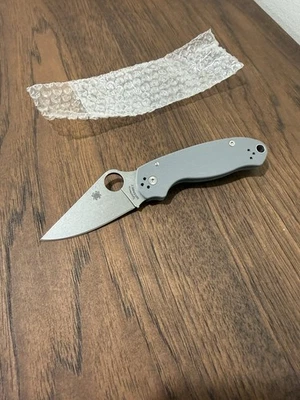 Spyderco Para 3 PM3 G-10 Gris MAXAMET C223GPDGY SEGUNDO DE FÁBRICA Foto 1 de 3