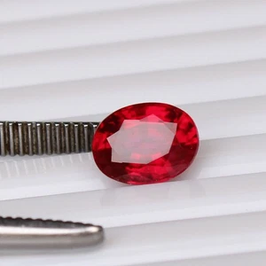 Red Ruby Blood 6.25 Ct. Oval Cut Mozambique Amazing RARE Loose Gemstone - Picture 1 of 7