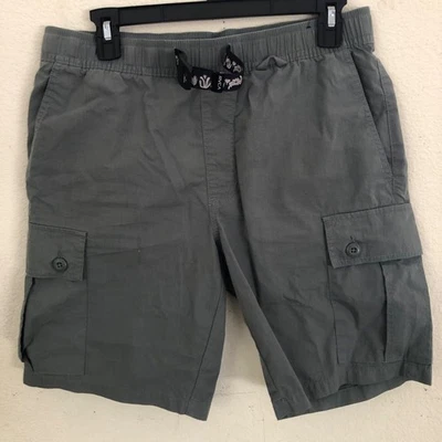 Pantalones Cortos RVCA Civic Utility Para Hombre Pequeños Gris Cintura Elástica 9” Entrepierna Carga Foto 1 de 4