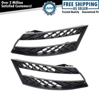 Fog Light Bezel Set Black Fits 2012-2015 Mercedes-Benz CLS550 - Image 1 of 4