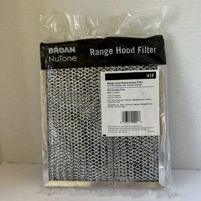 Broan NuTone Range Hood Replacement Filter Aluminum 41F 8-3/4" x 10-1/2" - Image 1 of 4