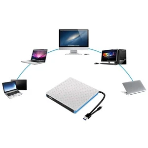 USB C DVDs Burners Drive Portable External Player For Desktop Laptop 10 11 - Photo 1/10