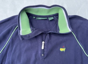 Bobby Jones Masters Golf 1/4 Zip Long Sleeve Pullover Mens M Pima Peru Quilted - Picture 1 of 8