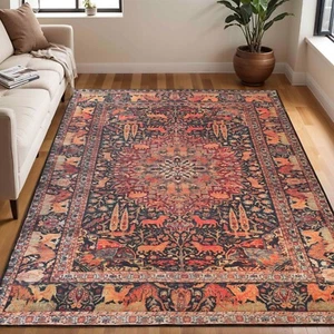 Copley Bohemian Oriental Medallion Wildlife Indoor Area Rugs Or Runner Rug - Picture 1 of 26