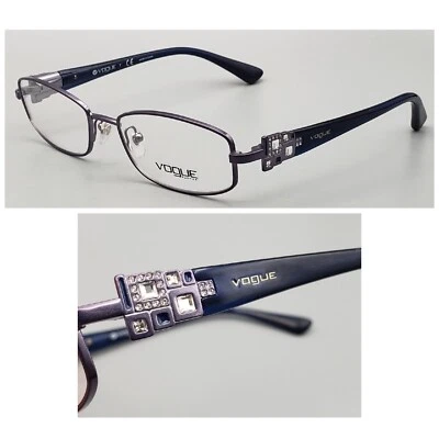 Vogue Glasses Frame Purple Embedded Crystals VO 3882-B 940 Foto 1 de 4