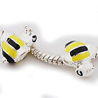 Bumble Bee European Bead Compatible For Most European Snake Chain Charm Bracelet