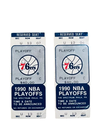 PHILADELPHIA SIXERS CLEVELAND CAVALIERS 1990 PLAYOFF GAME TICKET 5/5/90 SPECTRUM Cover