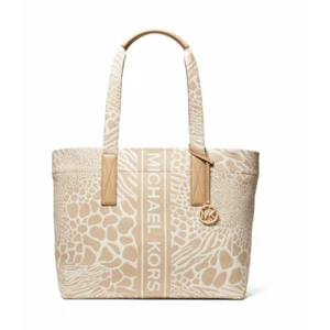 Borsa grande Michael Michael Kors logo la Michael - cammello multi - Foto 1 di 3
