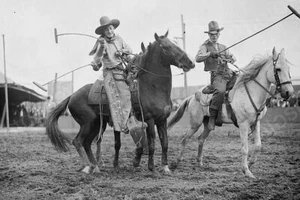 Coney Island Wild West Polo Pferd 4x6 Nachdruck des alten Fotos - Bild 1 von 1