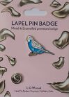 Budgie Bird Lapel Pin Badge. Quality Metal And Enamel On Gift Card. 292
