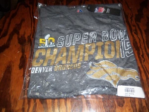 Majestic Super Bowl 50 (2016) NFL Team Apparel T-shirt Denver Broncos NiP - Picture 1 of 1