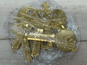 Juego de 6 llaves en blanco STAR Locksmith Supplies latón 5DO2 hechas en EE. UU. NOS - Imagen 1 de 3