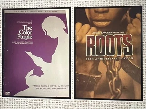 Roots 30th Anniversary DVD Plus The Color Purple DVD's by Spielberg Movies - Picture 1 of 12