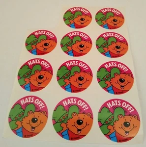Sábana adhesiva vintage años 80 Trend One sombreros de oso - Imagen 1 de 1