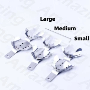 L/M/S Bandeja Dental Sin Presión Curvado Aluminio Suave Bandejas Sin Presión Juego de 2 Capas - Imagen 1 de 14
