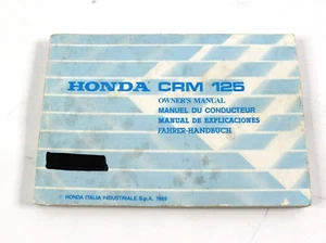 Manuale proprietario originale Honda CRM125 / CRM 125 1989 / varie lingue 36KAK000 - Foto 1 di 13