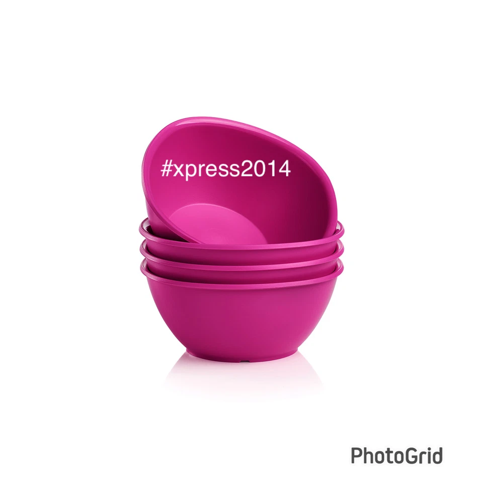 TUPPERWARE LEGACY SNACK AND SOUP BOWL 4 PC SET 3-CUPS/700ml NEW - Image 1 of 1