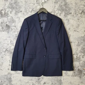 Jaeger Mayfair Blue Wool Blazer Mens 42R Classic Fit Smart Formal Suit Jacket A - Picture 1 of 13