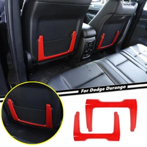 Car Seat Back Storage Frame Cover Trim For Dodge Durango 11-2024 Accessories Red - Picture 1 of 9