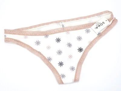 Soma Intimates Cotton Modal Thong ~Serenity Snowfall M Ivory~ Size: L [NWT] - Image 1 of 3