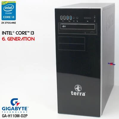 Pc Computer Gigabyte Ga-H110M-D2P Intel Core I3 6100 12Gb 256Gb Dvdrw Win 10 11 - Immagine 1 di 4