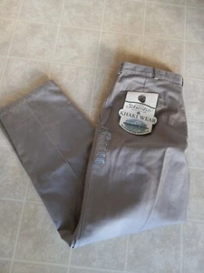 NWT St Johns Bay Men 34X30 Tan Classic Fit Pleated Front Iron Free Non Cuffed - Picture 1 of 4