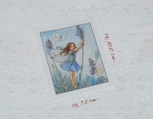 Applikation Aufnäher Patch Fairy Elfe Vintage Lavendel Fee - Bild 1 von 1