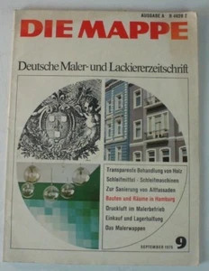 Die Mappe Deutsche Maler- & Lackiererzeitschrift 9/1975 Malerwappen Farbe B9487 - Bild 1 von 6